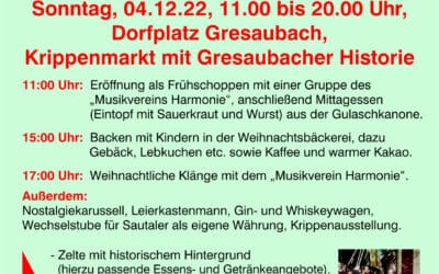 Weihnachtsmarkt mit Gresaubacher Historie